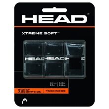 Head Overgrip Xtreme Soft 0.5mm (Allround/smooth/perforated/grippy) black 3-pack