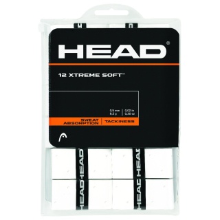 Head Overgrip Xtreme Soft 0.5mm white 12-pack clip bag