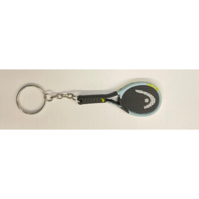 Head Keyring Mini Tennis Racket Gravity Black - 1 Piece