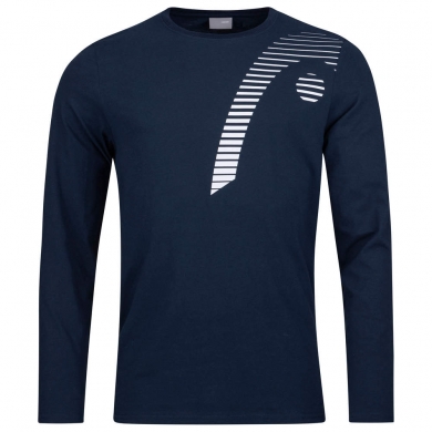 Head Tennis Long Sleeve Shirt Club Cliff (Cotton Blend) Dark Blue Men