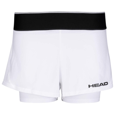 Head Tennis Shorts with Inner Shorts Robin white/black Women