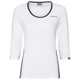 Head Tennis-3/4 Long Sleeve Shirt Club Tech white/dark blue Women