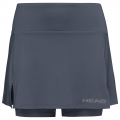 Head Tennis Skort with Inner Shorts Club Basic Anthracite Grey Ladies