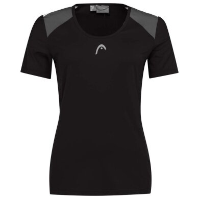 Head Tennis Shirt Club Tech (Moisture Transfer Microfiber Technology) black Ladies