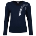 Head Tennis Long Sleeve Shirt Club Linda (Cotton Blend) Dark Blue Ladies