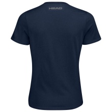 Head Tennis Shirt Club 22 Lara (Cotton Blend) Dark Blue/Yellow Ladies