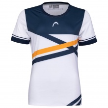 Head Tennis Shirt Performance white/dark blue/orange Women