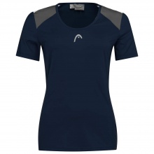 Head Tennis Shirt Club Technical (modern, Moisture Transfer Microfiber Technology) dark blue girls