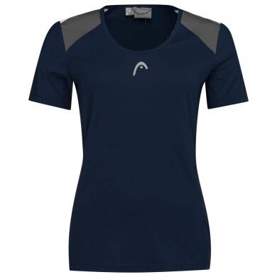 Head Tennis Shirt Club Technical (modern, Moisture Transfer Microfiber Technology) dark blue girls