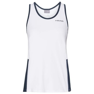 Head Tennis Tank Club white/dark blue Girls