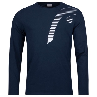 Head Tennis Long Sleeve Shirt Club Cliff (Cotton Blend) Dark Blue Boys