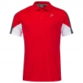 Head Tennis Polo Club Technical (Moisture Transfer Microfiber Technology) red Men's