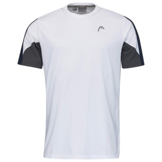 Head Tennis T-shirt Club Technical Moisture Transfer Microfiber Technology White/Navy Men