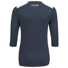 Head Tennis Long Sleeve Shirt Club 22 Tech 3/4 Shirt Navy Blue Ladies