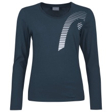 Head Tennis Long Sleeve Shirt Club Linda (Cotton Blend) Navy Blue Women