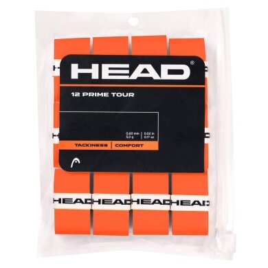 Head Overgrip Prime Tour 0.6 mm (Comfort, Grip) orange 12-pack clip bag