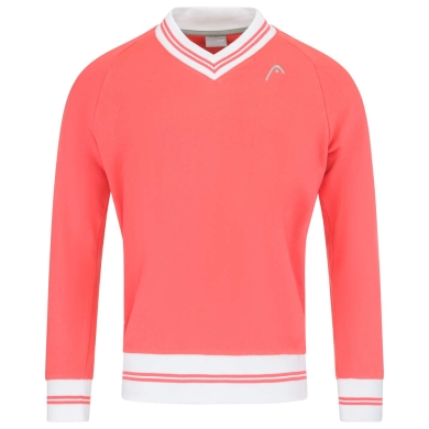 Head Pullover V-Neck Sweater (retro Design) coral red Men