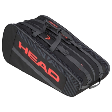 Head Tennis Racketbag Base Racquet Bag L (Racket bag, 3 main compartments) 2024 black/orange 9-pack