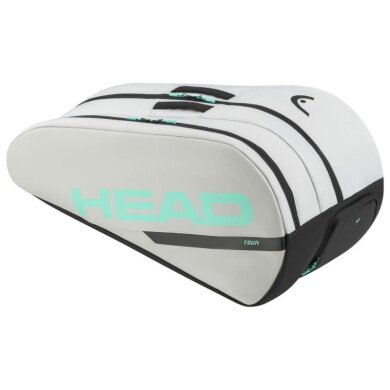 Head Tennis Racketbag Tour Racquet Bag L (Racket bag, 2 main compartments, shoe compartment) 2024 grey/teal 9-pack