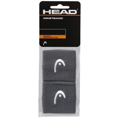 Head Sweatband Wrist Logo anthracite - 2 pieces