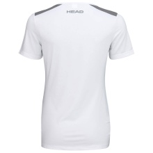 Head Tennis Shirt Club 22 Tech (Moisture Transfer Microfiber Technology) white/navy blue Ladies