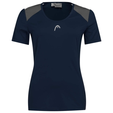 Head Tennis Shirt Club 22 Tech (Moisture Transfer Microfiber Technology) dark blue ladies