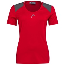 Head Tennis Shirt Club 22 Tech (Moisture Transfer Microfiber Technology) red Ladies