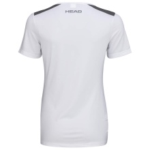 Head Tennis Shirt Club 22 Tech (Moisture Transfer Microfiber Technology) white/navy ladies