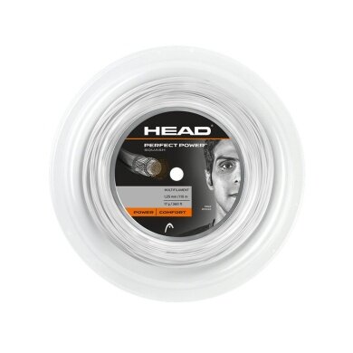 Head Squash String Perfect Power white 110m roll