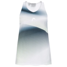 Head Tennis Tank Top Agility (quick-drying, V-neck) white/navy blue girls