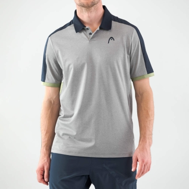 Head Tennis-Padel Polo Tech (breathable, quick-drying) light grey Men