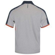 Head Tennis-Padel Polo Tech (breathable, quick-drying) light grey/orange Men