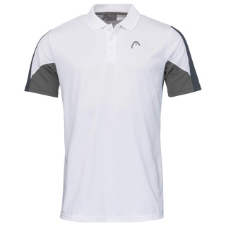 Head Tennis Polo Club Technical (Moisture Transfer Microfiber Technology) white/navy blue Men