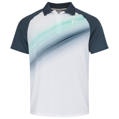 Head Tennis Polo Performance 2023 (Moisture Transfer Microfiber Technology) white/navy blue Men