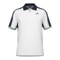 Head Tennis Polo Play Tech (Mesh Inserts) white/green Men