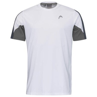 Head Tennis T-shirt Club Technical (Moisture Transfer Microfiber Technology) white/navy blue Men