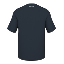 Head Tennis T-shirt Performance 2024 (Polyester Jacquard, quick-drying) navy blue/white Men