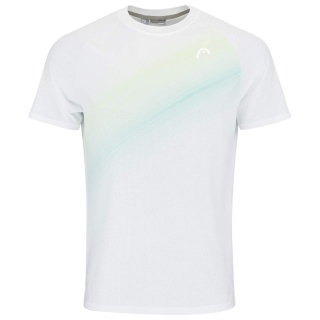 Head Tennis T-Shirt Performance (Moisture Transfer Microfiber Technology) white/mint Men's