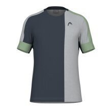 Head Tennis T-shirt Play Tech (breathable, mesh inserts) grey/green Men