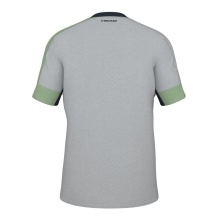 Head Tennis T-shirt Play Tech (breathable, mesh inserts) grey/green Men