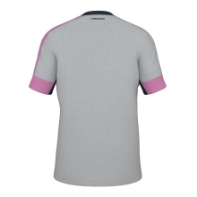 Head Tennis T-shirt Play Tech (breathable, mesh inserts) grey/pink Men