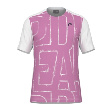 Head Tennis T-shirt Play Tech II (breathable, mesh inserts) white/pink Men