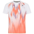 Head Tennis T-Shirt Topspin (quick-drying, modern) white/orange men's