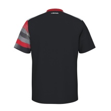 Head Tennis T-shirt Topspin 2024 (V-neck) black/grey/red Men