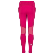 Head Tennis Pants Tech Tight 2023 (with side pockets, elastic material) long berrypink Women