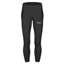 Head Tennis Pants Tech Tight 2024 (high waist, elastic material) long black Women