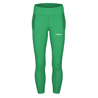 Head Tennis Pants Tech Tight 2024 (high waist, elastic material) long green Women