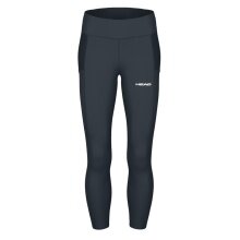 Head Tennis Pants Tech Tight 2024 (high waist, elastic material) long navy blue Women