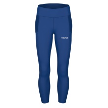 Head Tennis Pants Tech Tight 2024 (high waist, elastic material) long royal blue Women