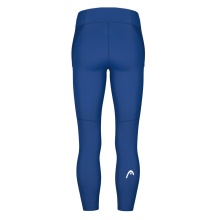 Head Tennis Pants Tech Tight 2024 (high waist, elastic material) long royal blue Women